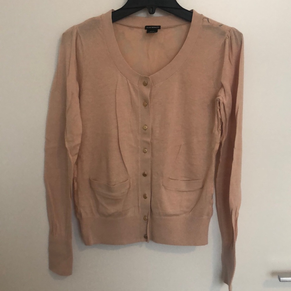Club Monaco lace back dusty rose cardigan